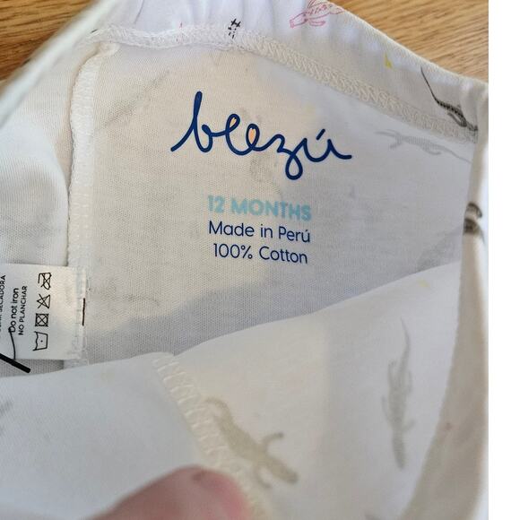 Beezu Crocodile & Lizard Print Cotton Infant Pants Size 12 Months ~ Made in Peru - Picture 6 of 7